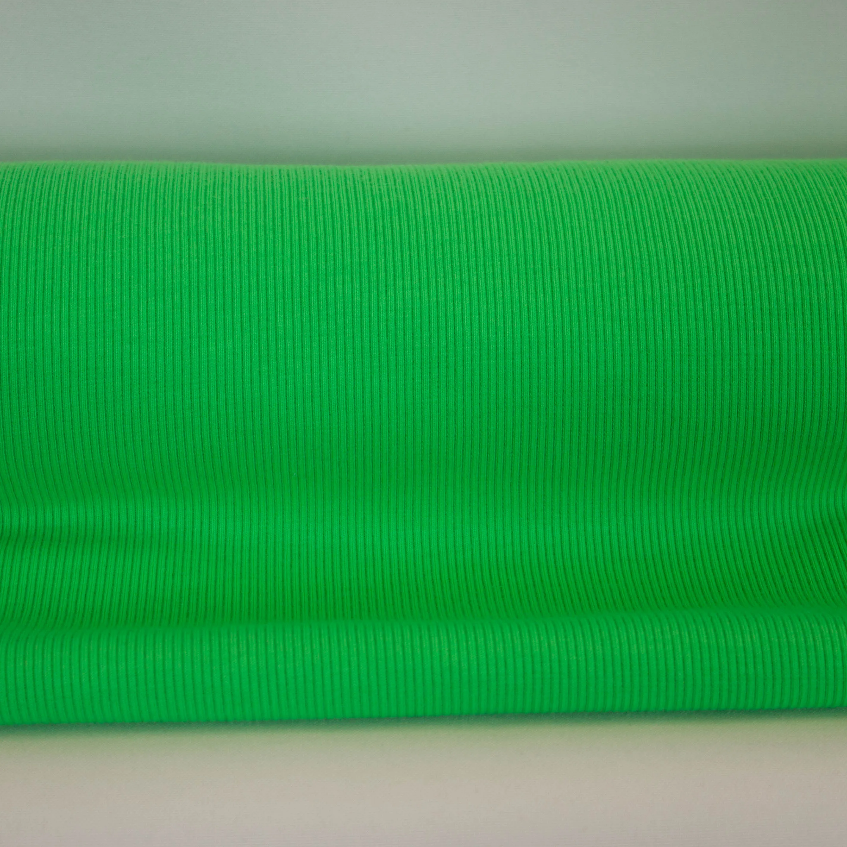 Boordstof rib neon groen